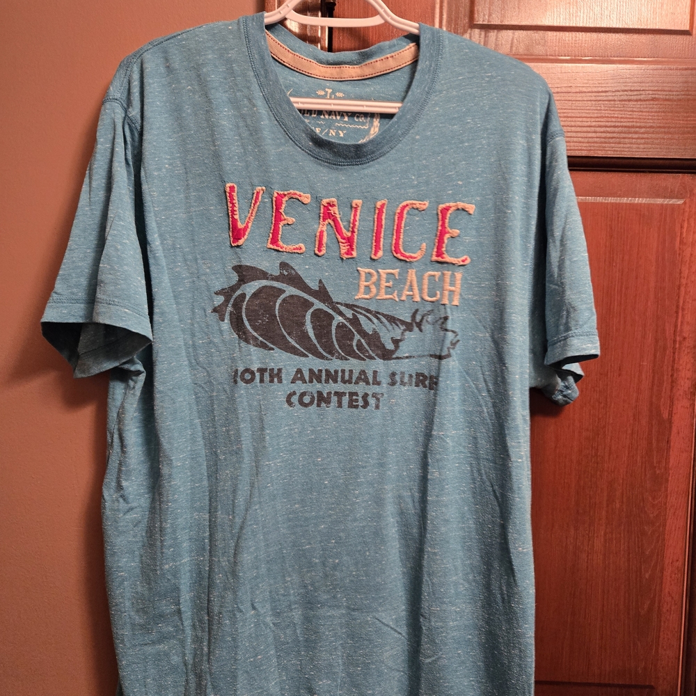 Old Navy Teal Venice Beach Surf Contest Tee